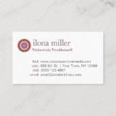 Bewegungs-Mandala-Visitenkarte |, das im Herbst Visitenkarte (Rückseite)