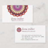 Bewegungs-Mandala-Visitenkarte |, das im Herbst Visitenkarte (Vorne/Hinten)