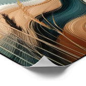 Bewegungs- und Tiefenrhythmus Abstrakt Poster (Ecke)