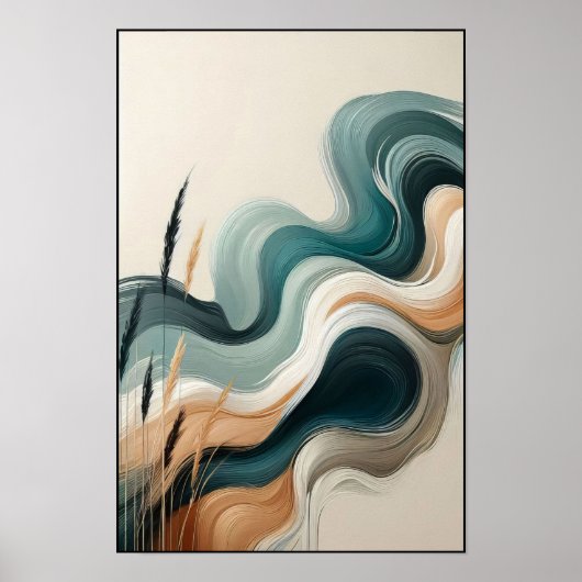 Bewegungs- und Tiefenrhythmus Abstrakt Poster (Vorne)
