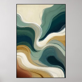 Bewegungs- und Tiefenrhythmus Abstrakt Poster