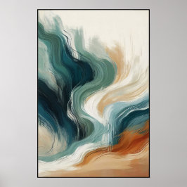 Bewegungs- und Tiefenrhythmus Abstrakt Poster