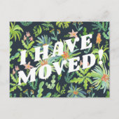 BEWEGUNGSANKÜNDIGUNG: Bunter Dschungel Botanicals Postkarte (Vorderseite)