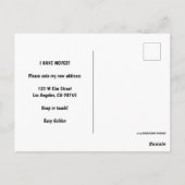 BEWEGUNGSANKÜNDIGUNG Farbige Streifen fett rosa Postkarte (Rückseite)