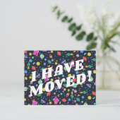 BEWEGUNGSANKÜNDIGUNG - Farbiges Weltraumuniversum Postkarte (Stehend Vorderseite)