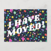 BEWEGUNGSANKÜNDIGUNG - Farbiges Weltraumuniversum Postkarte (Vorderseite)