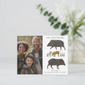 BEWEGUNGSANKÜNDIGUNG Javelina Familienwüste CUSTOM Postkarte (Stehend Vorderseite)