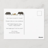 BEWEGUNGSANKÜNDIGUNG Javelina Familienwüste CUSTOM Postkarte (Rückseite)