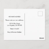 BEWEGUNGSANKÜNDIGUNG Muster für Blumenkästen Postkarte (Rückseite)