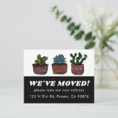 BEWEGUNGSANKÜNDIGUNG NEUE ADRESSE Niedlicher KAKTI Postkarte (Stehend Vorderseite)