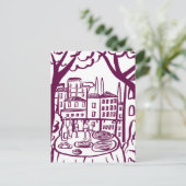 BEWEGUNGSANKÜNDIGUNG Neue Wohnadresse Balkon Postkarte (Stehend Vorderseite)