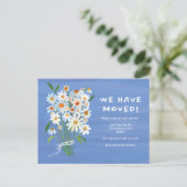 BEWEGUNGSANKÜNDIGUNG Niedliche Daisy Bouquet handb Postkarte (Stehend Vorderseite)