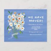 BEWEGUNGSANKÜNDIGUNG Niedliche Daisy Bouquet handb Postkarte (Vorderseite)