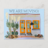 BEWEGUNGSANKÜNDIGUNG Niedlicher Adobe-House-Aquare Postkarte (Vorderseite)