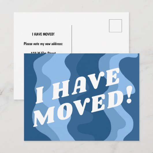 BEWEGUNGSANKÜNDIGUNG - Retro Postkarte (Vorne/Hinten)