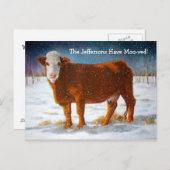 BEWEGUNGSANKÜNDIGUNG: RINDFLEISCH ANKÜNDIGUNGSPOSTKARTE (Vorne/Hinten)