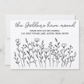 BEWEGUNGSANKÜNDIGUNG Wildblume Art Kraft Card Einladung (Vorderseite)