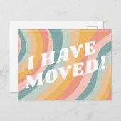 BEWEGUNGSBILDUNG Streifen Retro Pastel Rainbow Postkarte (Vorne/Hinten)