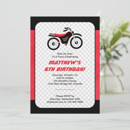 Bewegungsfahrrad-Geburtstag Einladung (Stehend Vorderseite)