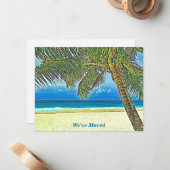 Bewegungshinweis Schöne Strandkarte Mitteilungskarte (Vorderseite/Rückseite Beispiel)