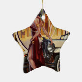 Bewegungsstadt Detroits, Michigan | Keramik Ornament (Rechts)