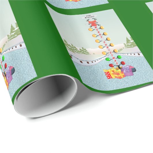 BewegungsweihnachtsPackpapier Geschenkpapier (Rolleneckpunkt)