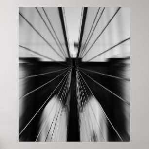 Bewegungszittern-Brooklyn-Brücke Poster