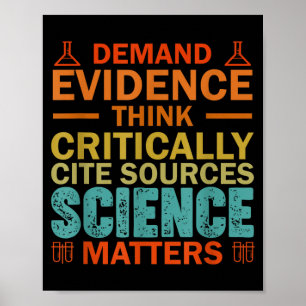 Beweise Fordern Kritisch Denken Wissenschaft Poster