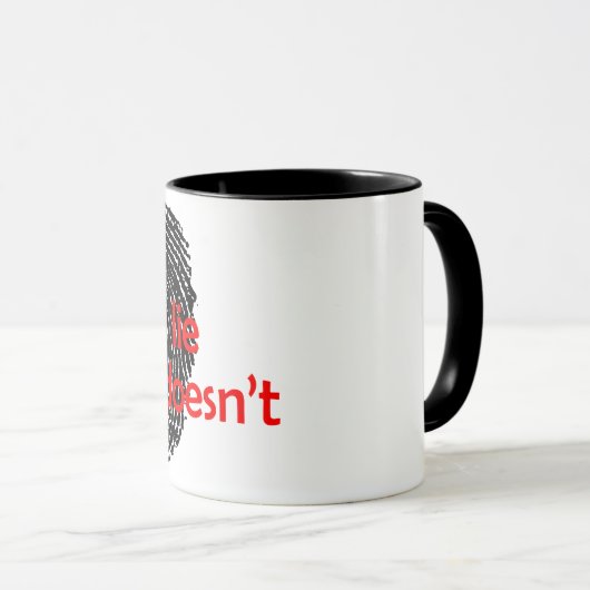 Beweise liegen nicht tasse (VorderseiteRechts)