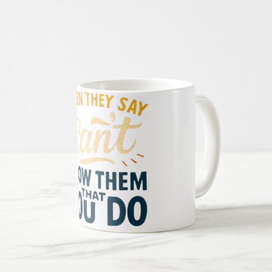 Beweise-sie-falsch-Tasse Kaffeetasse (VorderseiteRechts)
