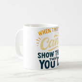 Beweise-sie-falsch-Tasse Kaffeetasse (Vorderseite Links)