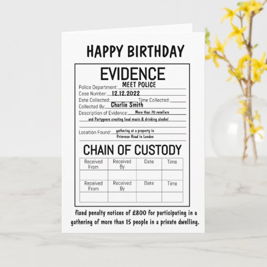 BEWEISEKARTE KARTE (Gelbe Blume)