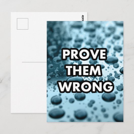Beweisen Sie, dass sie falsch liegen Postkarte (Vorne/Hinten)