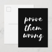 Beweisen Sie, dass sie falsch liegen Postkarte (Vorne/Hinten)