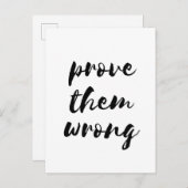 Beweisen Sie, dass sie motivierend falsch liegen Postkarte (Vorne/Hinten)