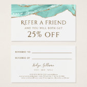 Beweiskarte Aquamarine Agate (Vorne & Hinten)