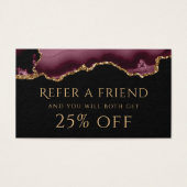 Beweiskarte "burgundy agate" (Vorderseite)