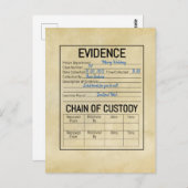 Beweiskette für das Sorgerecht spielt eine wichtig Postkarte (Vorne/Hinten)