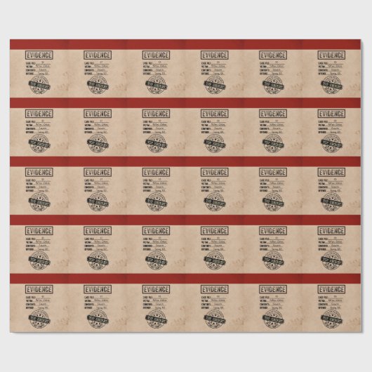 Beweiswahre Mord-Mysterium-Rolle spielen Geschenkpapier (Flach)