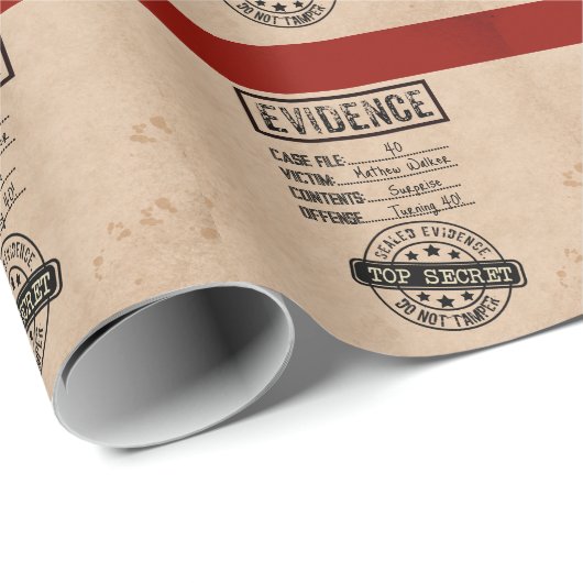 Beweiswahre Mord-Mysterium-Rolle spielen Geschenkpapier (Rolleneckpunkt)