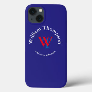 bewerben Sie sich Logo Monogramm rot/blau Case-Mate iPhone Hülle
