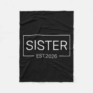 Bewerbung für Big Sister Est 2026 neue Baby-Ankünd Fleecedecke