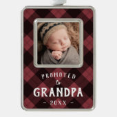 Bewerbung für das Grandpa Baby Foto Rahmen-Ornament Silber (Vorderseite)