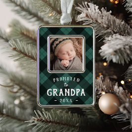Bewerbung für das Grandpa Baby Foto Rahmen-Ornament Silber