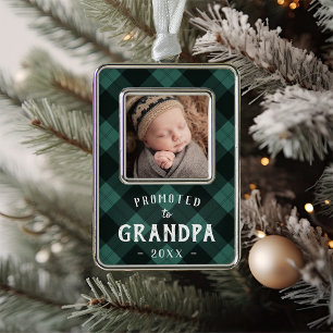 Bewerbung für das Grandpa Baby Foto Rahmen-Ornament Silber