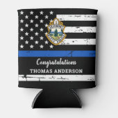 Bewerbung für das Thin Blue Line-Logo Dosenkühler (Vorderseite)