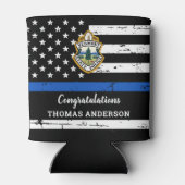 Bewerbung für das Thin Blue Line-Logo Dosenkühler (Rückseite)