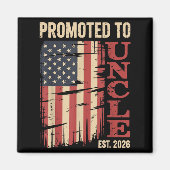 Bewerbung für den Onkel Est.2026 Neuer Familienmit Magnet (Vorne)