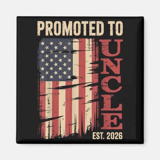 Bewerbung für den Onkel Est.2026 Neuer Familienmit Magnet (Vorne)