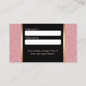 Bewerbung für die Rose Makeup Glitzer Lips Empfehlungskarte (Rückseite)